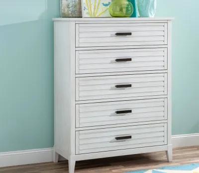 Legacy Classic Edgewater 5-Drawer Chest - Sand Dollar White