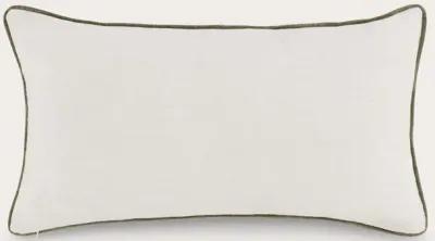 Villa by Classic Home Ambrose Ivory Taupe Throw Pillow - 14'' x 26''