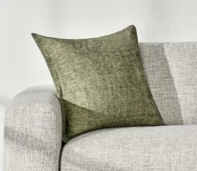 Villa by Classic Home Solstice Flax Linen Throw Pillow - Cedar Green