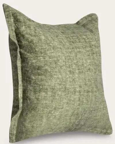 Villa by Classic Home Solstice Flax Linen Throw Pillow - Cedar Green