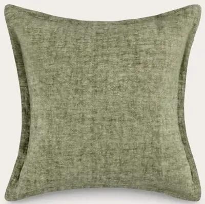 Villa by Classic Home Solstice Flax Linen Throw Pillow - Cedar Green