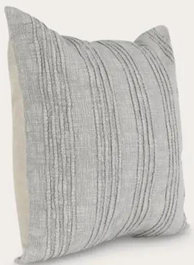 Villa by Classic Home Gratitude Gray Woven Throw Pillow