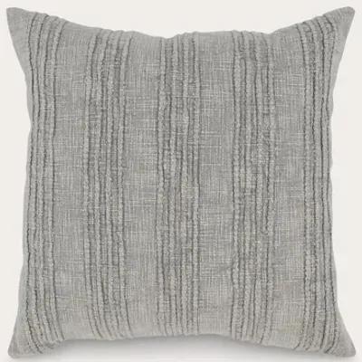 Villa by Classic Home Gratitude Gray Woven Throw Pillow