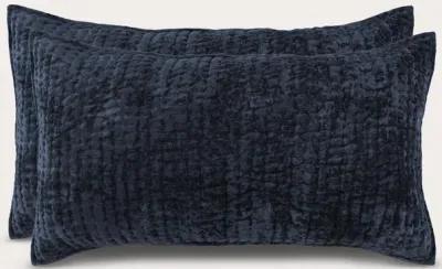 Villa by Classic Home Bari Velvet Pillow Sham - Ocean Blue - King