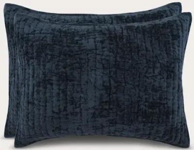 Villa by Classic Home Bari Velvet Pillow Sham - Ocean Blue - King