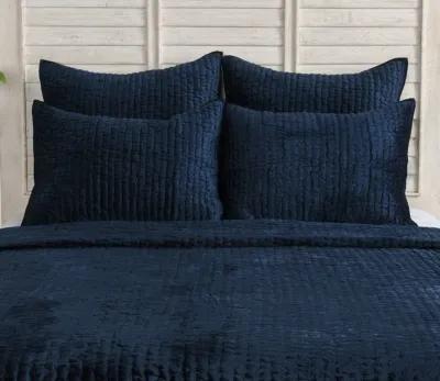 Villa by Classic Home Bari Velvet Pillow Sham - Ocean Blue - King