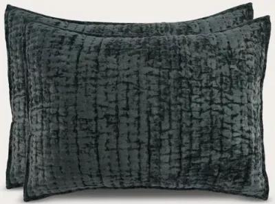 Villa by Classic Home Bari Velvet Pillow Sham - Ocean Blue - King