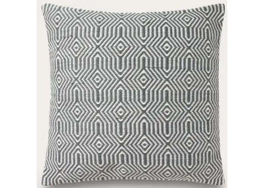 Loloi Woven Geo Throw Pillow Set of 2 - Green/Ivory