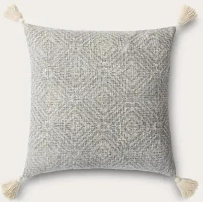 Loloi Diamond Print Throw Pillow Set of 2 - Charcoal - 13'' x 21''