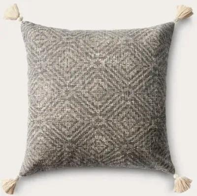 Loloi Diamond Print Throw Pillow Set of 2 - Charcoal - 13'' x 21''