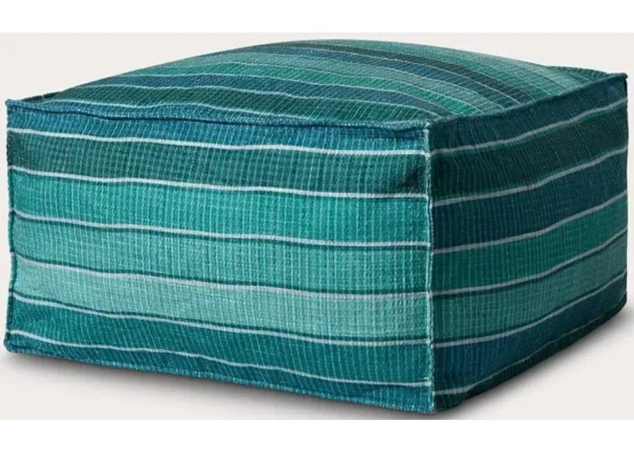 Loloi Lagoon Stripe Square Pouf