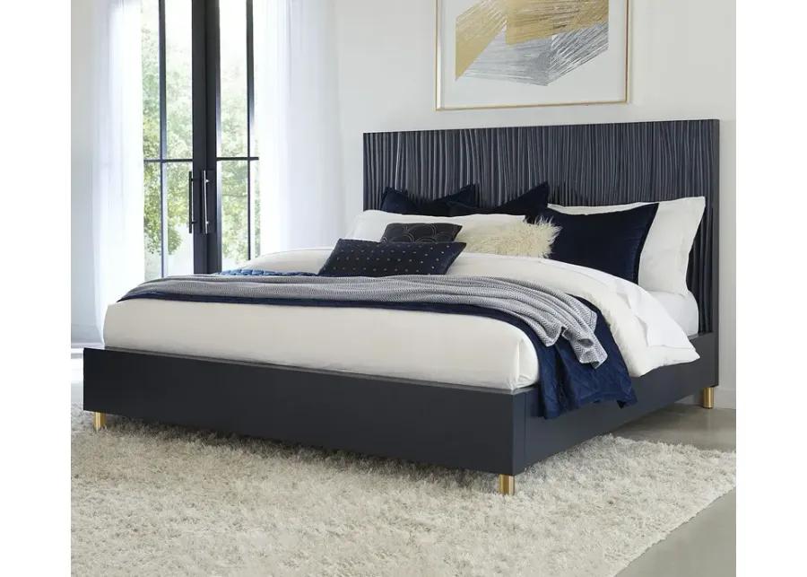 Modus Furniture Argento Oak Platform Bed - Navy - Queen