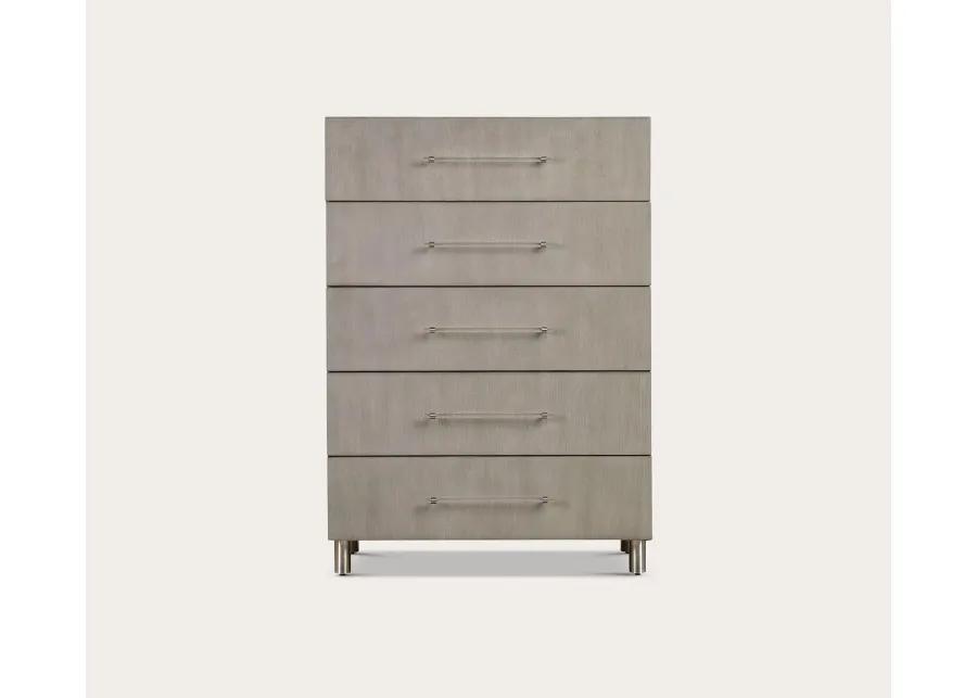 Modus Furniture Argento Oak 5-Drawer Chest - Misty Grey