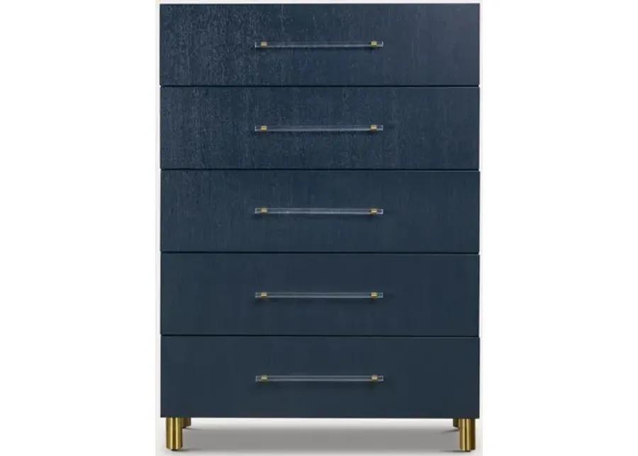 Modus Furniture Argento Oak 5-Drawer Chest - Misty Grey