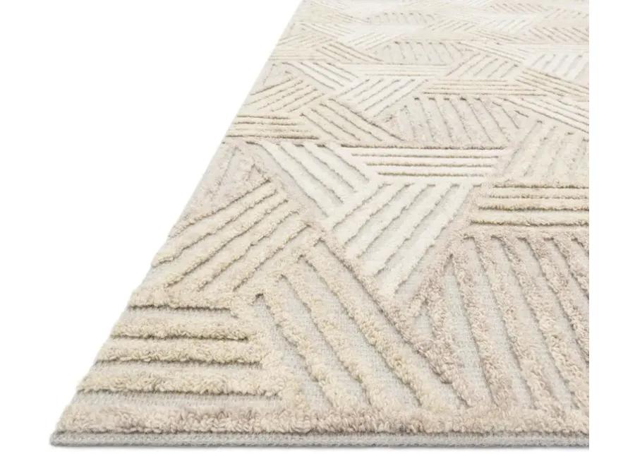 Loloi Ehren Oatmeal Ivory Area Rug - 5' x 8'