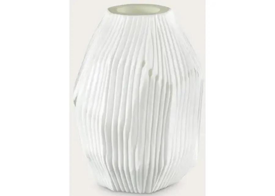 Elk Home Aggie White Frosted Glass Vase - Medium