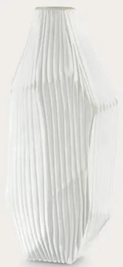 Elk Home Aggie White Frosted Glass Vase - Medium