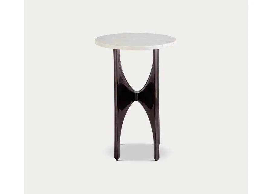 Elk Home Elroy White Marble Accent Table - Brass