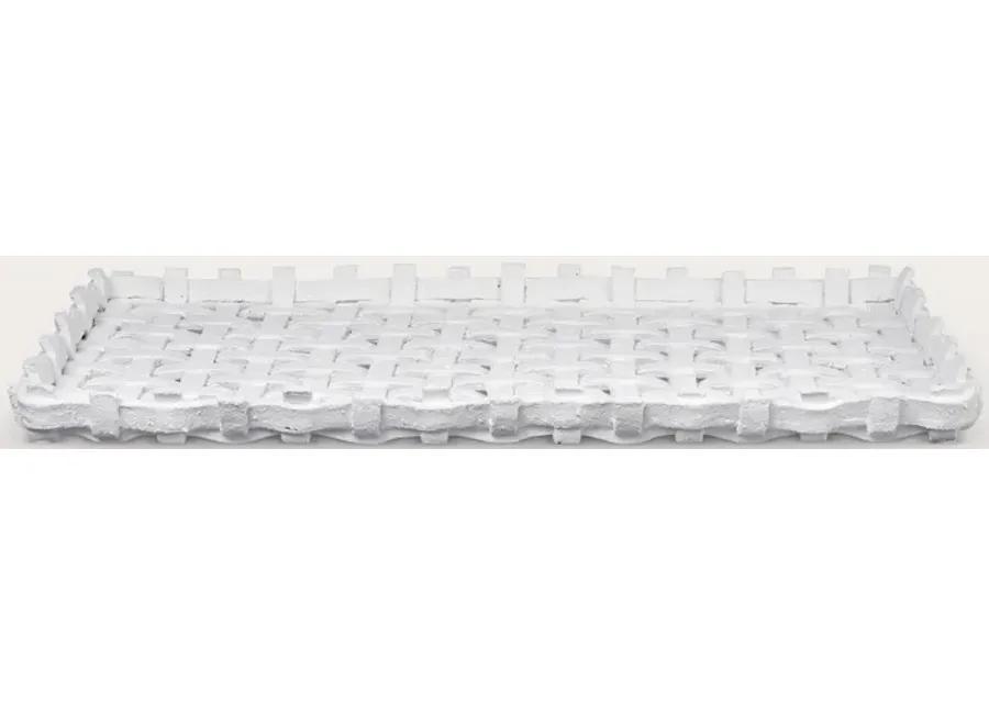 Elk Home Haney Woven White Tray