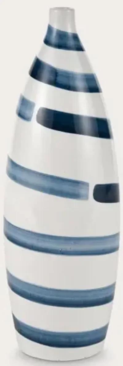 Elk Home Indaal Blue Stripe Vase - Small