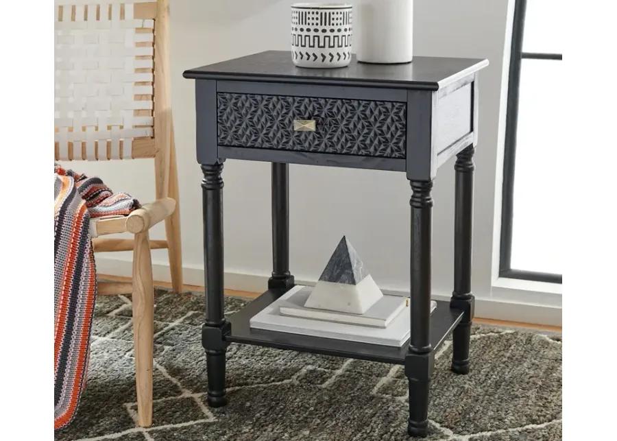 Safavieh Halton 1-Drawer Accent Table - Black