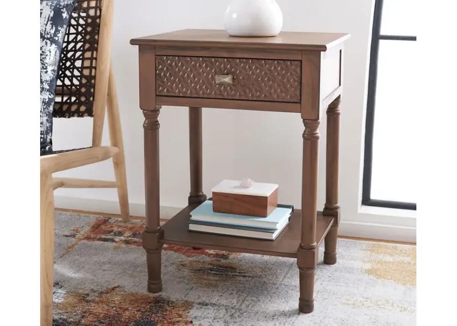 Safavieh Halton 1-Drawer Accent Table - Brown