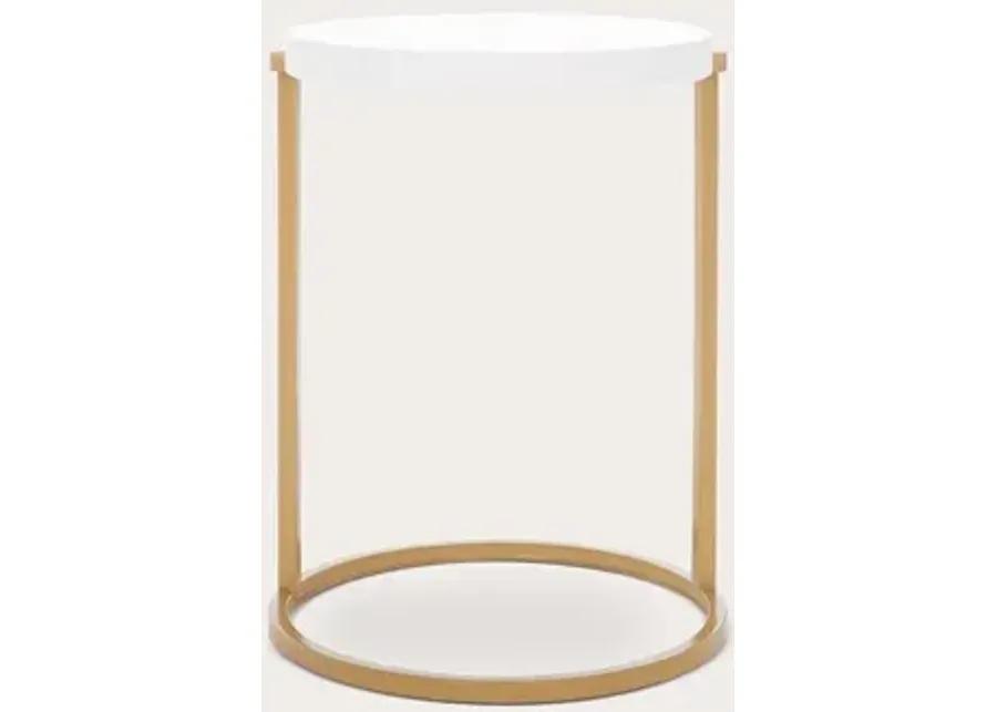 Safavieh Rosabelle Accent Table - White Marble/Gold