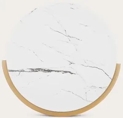 Safavieh Rosabelle Accent Table - White Marble/Gold