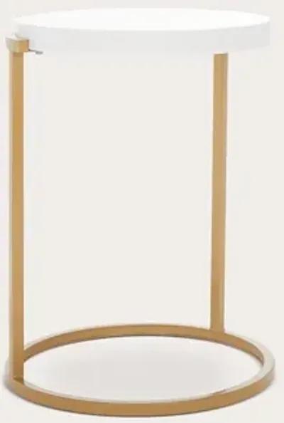 Safavieh Rosabelle Accent Table - White Marble/Gold