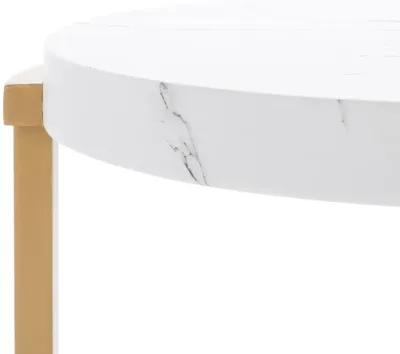 Safavieh Rosabelle Accent Table - White Marble/Gold