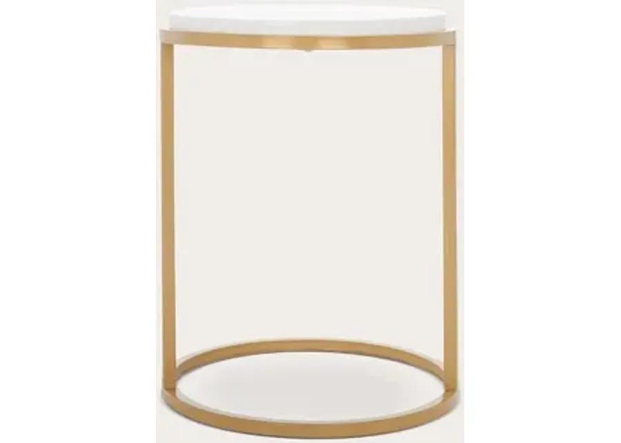 Safavieh Rosabelle Accent Table - White Marble/Gold