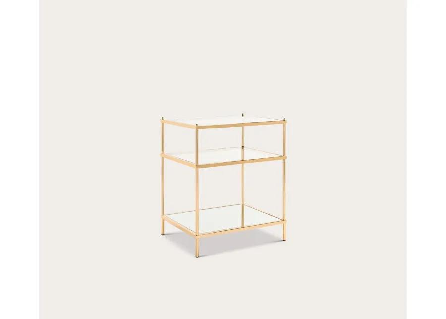 Safavieh Noelia 3-Tier Accent Table - Gold/Glass