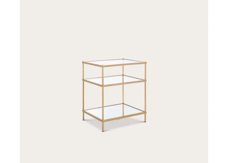 Safavieh Noelia 3-Tier Accent Table - Gold/Glass