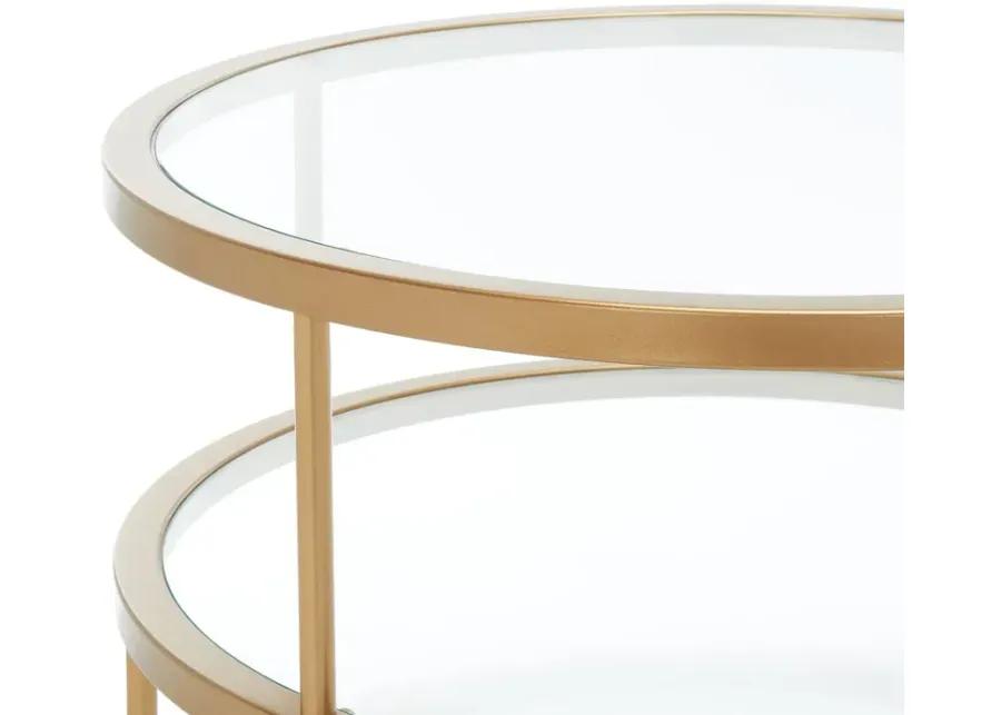 Safavieh Layta 3-Shelf Accent Table - Gold/Clear