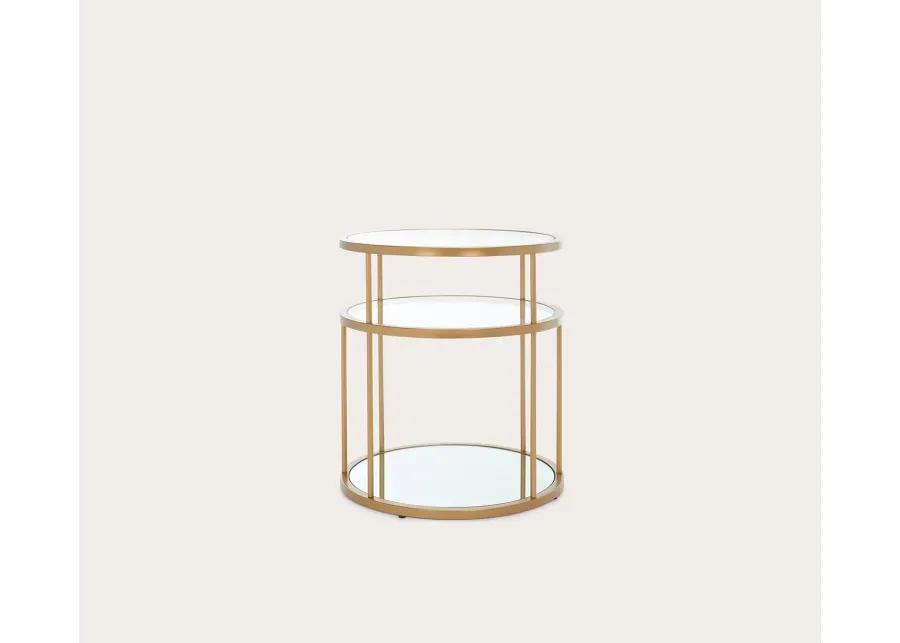 Safavieh Layta 3-Shelf Accent Table - Gold/Clear