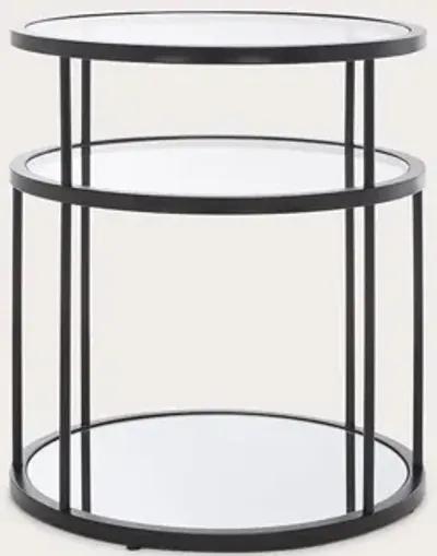 Safavieh Layta 3-Shelf Accent Table - Black/Clear