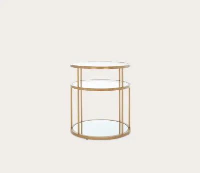 Safavieh Layta 3-Shelf Accent Table - Black/Clear