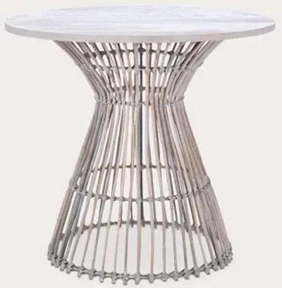 Safavieh Whent Round Accent Table - Grey White Wash/Black