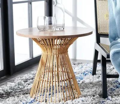 Safavieh Whent Round Accent Table - Natural/Golden Brown