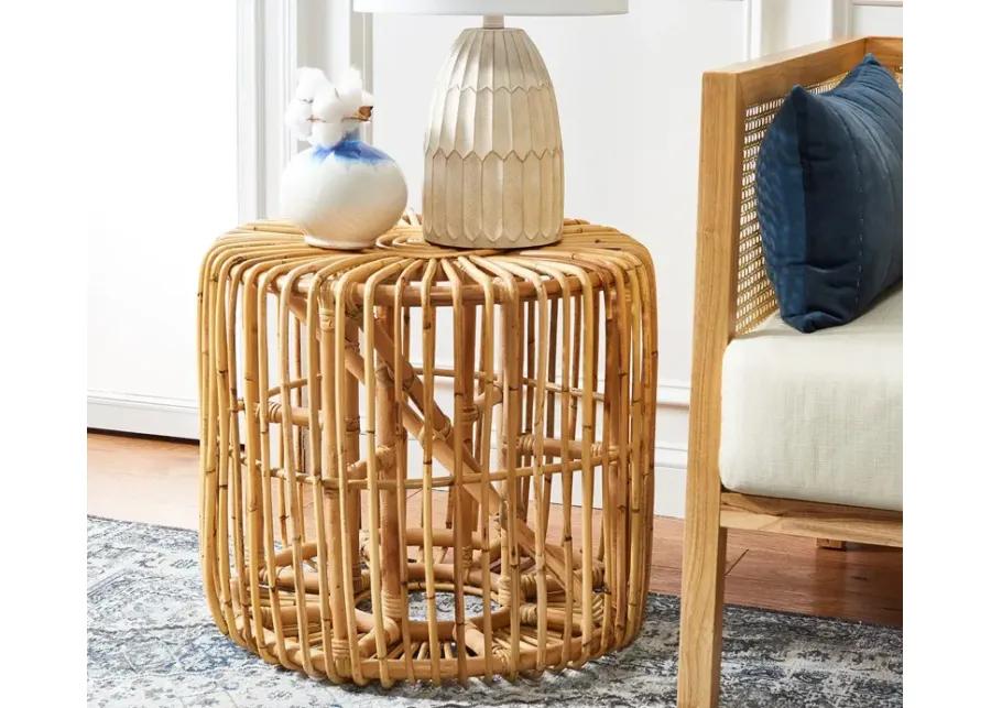 Safavieh Jabez Round Accent Table - Honey Natural