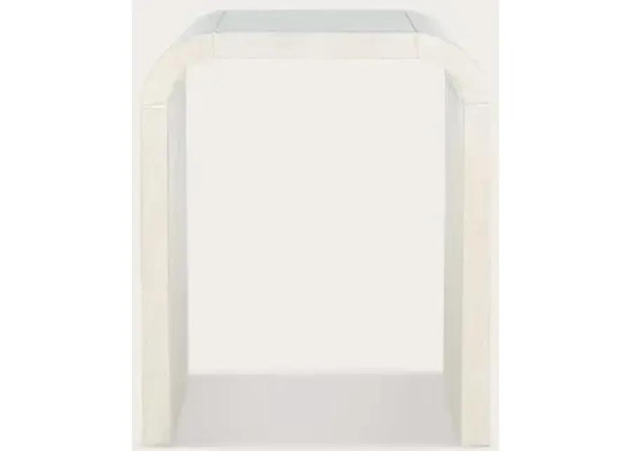 Safavieh Liasonya Curved Accent Table - White Wash