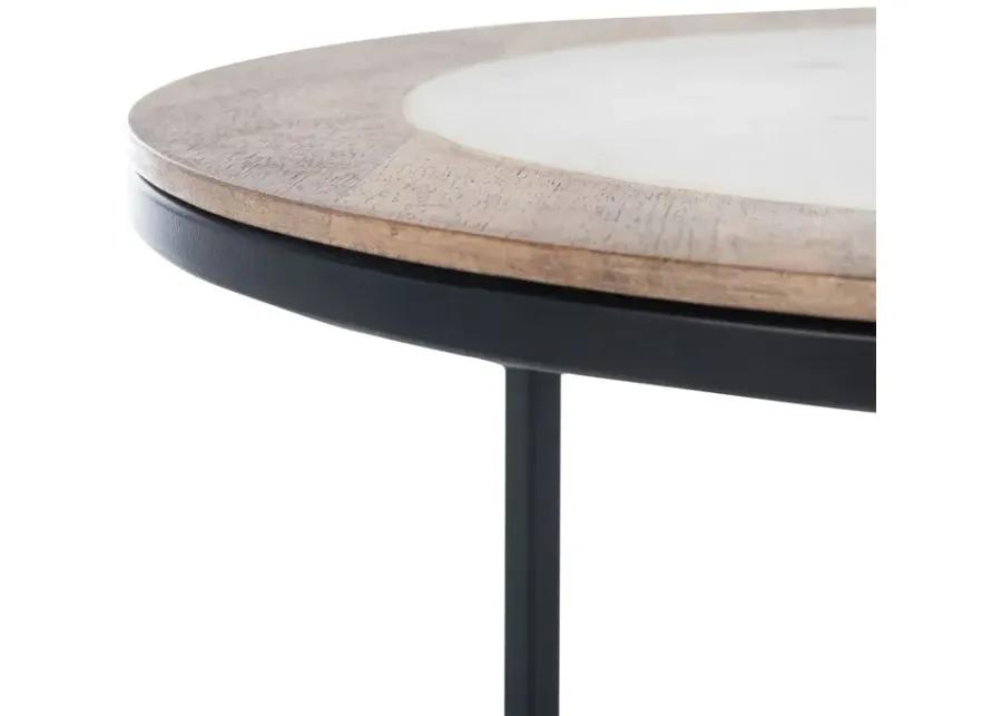 Safavieh Gemma Agate Side Table - Multi Color Black/Agate