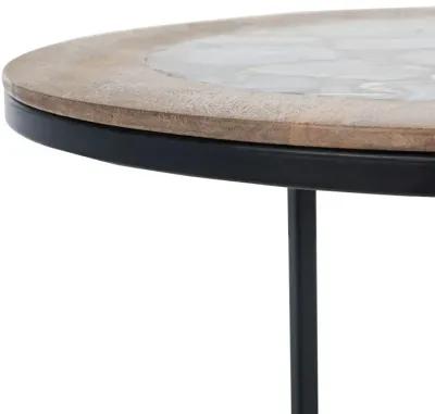 Safavieh Gemma Agate Side Table - Multi Color Black/Agate