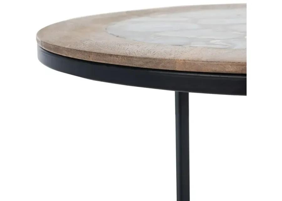 Safavieh Gemma Agate Side Table - Multi Color Black/Agate