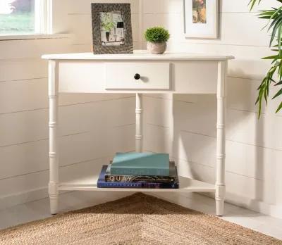 Safavieh Gomez Corner Table - Distressed Cream