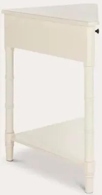 Safavieh Gomez Corner Table - Distressed Cream