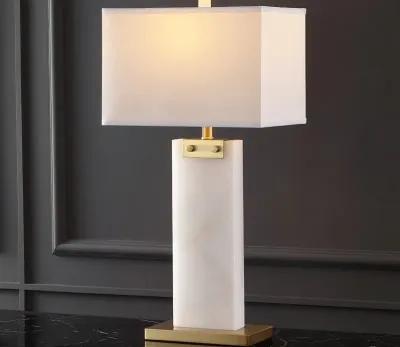 Safavieh Morgen Alabaster Table Lamp Handcrafted - White