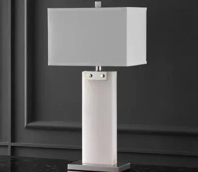 Safavieh Morgen Alabaster Table Lamp Handcrafted - White