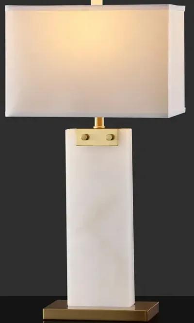 Safavieh Morgen Alabaster Table Lamp Handcrafted - White