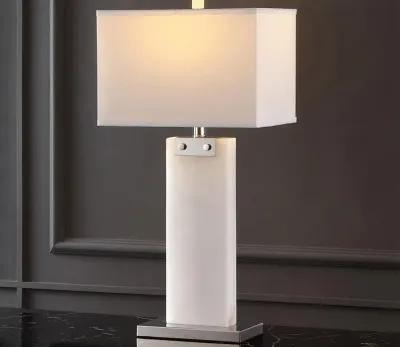 Safavieh Morgen Alabaster Table Lamp Handcrafted - White